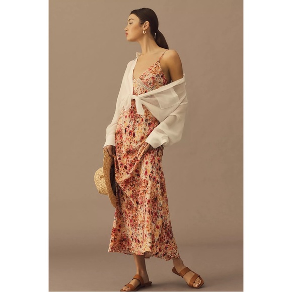 Favorite Daughter The Blackberry Maxi Dress Floral Anthropologie Pink Size L NWT - Picture 7 of 10